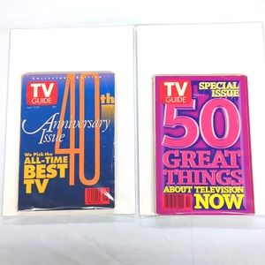 Two collectible vintage TV guides